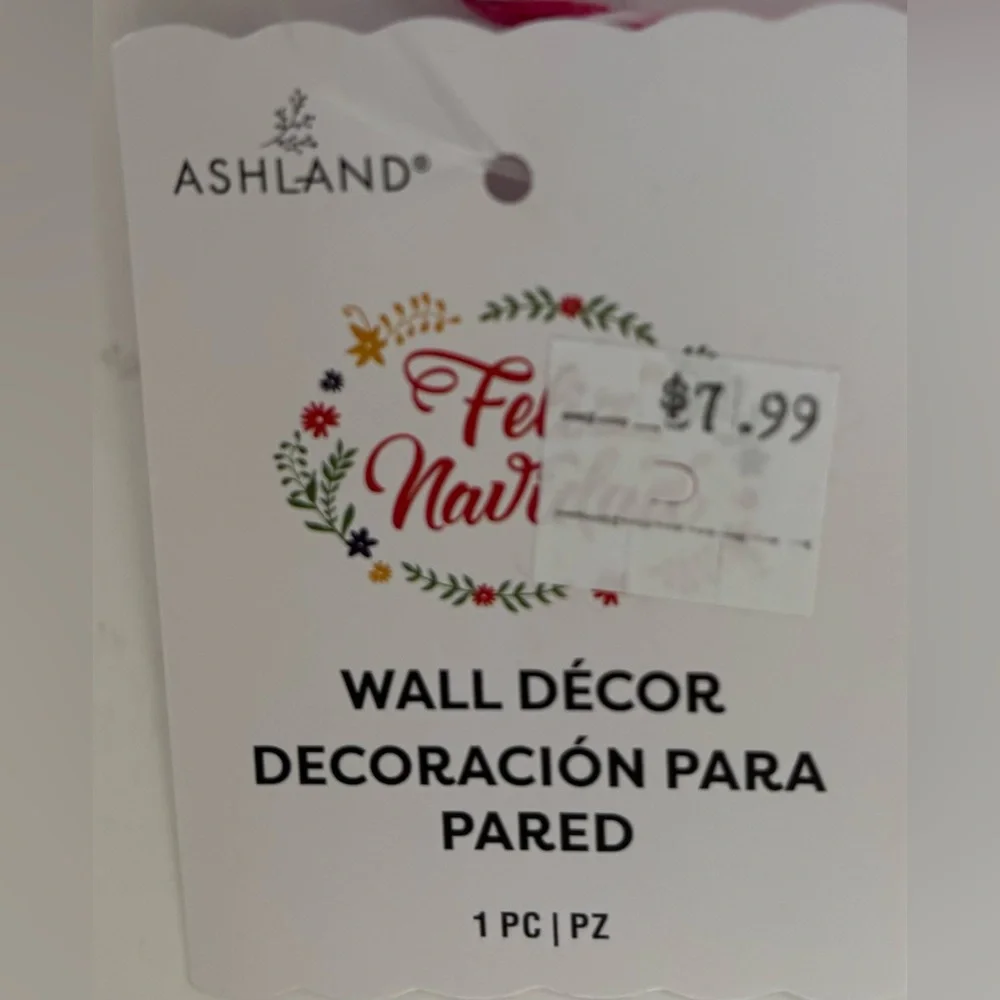 Spanish Christmas 6 ft garland (2) and hanging sign NEW NWT 3 item festive decor